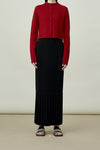 SWAYING/KNIT cashmere stand collar short cardigan SW24RE1T06 red